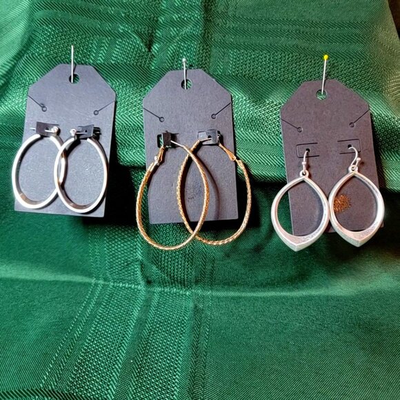 Three Sets of Fun and Funky Earrings - Picture 1 of 9